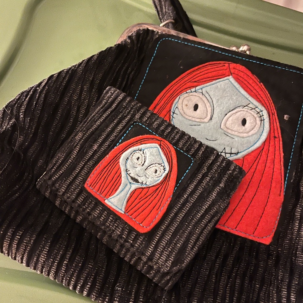 Y2K Disney store Sally nightmare before Christmas bag and wallet set